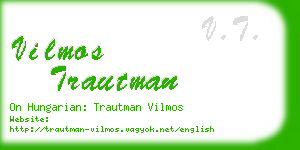 vilmos trautman business card